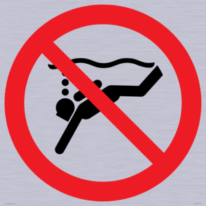 Prohibition: No sub-aqua diving